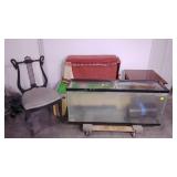 Miscellaneous group, chair, play table, covered