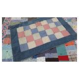 Knotted lightweight wpatchwork quilt 60x67 and