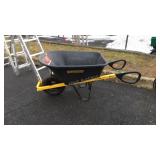 True Temper Wheel Barrow, poly 6cuft tub, steel