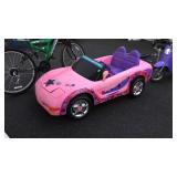 Pink Corvette Kids Power Wheels Car, No charger