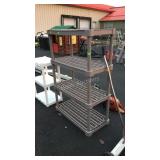 Poly Storage Shelf, 4 shelves 36x18x54" tall,