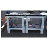 Pair of Folding poly Sawhorses, ready to use