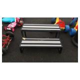 Set of aluminum steps, 30wx14" high, many multi