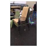 6 Outdoor Chairs, breathable mesh seating and