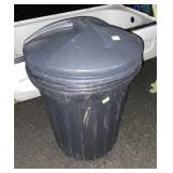 Poly Trash Container with lid, about 20 gallon I