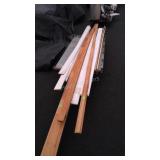 Wood scraps. Trim boards and other. Exposed to
