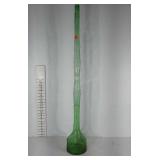 Large green glass wine bottle. Measures  44"