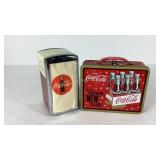 Coca-Cola napkin dispenser and mini lunchbox