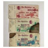 Washington Redskins at RFK ticket stubs, three