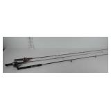 Three fishing rods, Berkley Graphite 72" rod