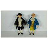 Two historical dolls, 1950s Philadelphia artist