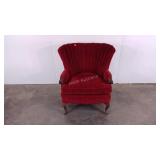 Red wing back arm chair