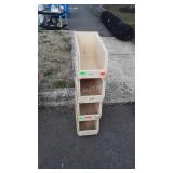 4 Shop Hardware Organizers, Stackable type,