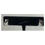 Sterling silver cat earrings