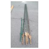 Four Steel Fence Posts, the HD T Clip type posts,