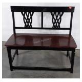 Home Furnishings Bench Seat. Black with natural