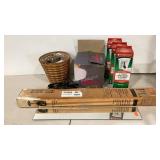 Home goods, two ceiling light fixtures, three