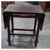 Drop Leaf Desk/Sewing type Table, real pine wood