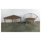 Aluminum frame corner desk and chair, seller code