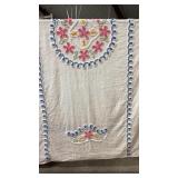 Chenille bedspread, measures 78x100, needs