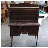 Desk, age wear and marked as shown, seller code