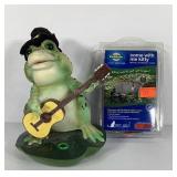 Dan Dee Singing frog (works) and red cat harness