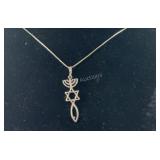 Sterling silver necklace with Star of David