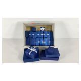 24 jewelry size gift boxes, various sizes, some