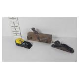 Three hand wood planers, two Stanley