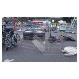 2pc Lot, wire Grid shelf unassembled, and