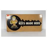Advertising double sided Curtis Keys sign, 24x12,