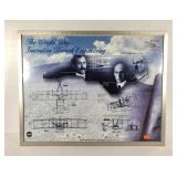 Framed NASA centennial of flight poster, framed