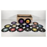 Vinyl records, large group of 45 RPMs, no