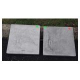 Two Concrete Landscaping Step Stones, Water Mill