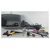 Tools, Harley Davidson exhaust pipe, saws, jig