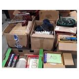 Skid with books, coat and boots, Crock-Pot