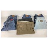 Menswear , three Levi jeans, Hilfiger jeans,