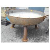 Firepit, Heavy Steel Made, footed with handles,