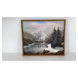 Painting on canvas, signed, framed 25 x 21