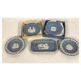 Wedgewood blue Jasperware, 2commemorative plates