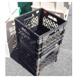 2 Plastic Milk Crates