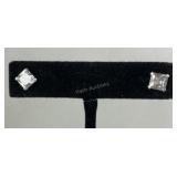 Sterling silver 6mm simulated diamond solitaire