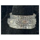Size 6 Sterling silver spinner ring 6.8gr
