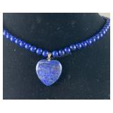 145.5ct Lapis lazuli 18 inch beaded necklace with