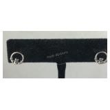 Sterling silver claddaugh wreath stud earrings