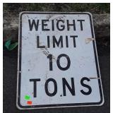 Sign, street type aluminum, Weight Limit 10 Tons