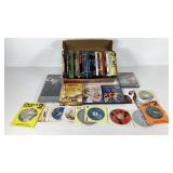DVDs, thirty in case and a dozen or more in