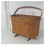 Basket magazine rack, 16" × 10" × 12"