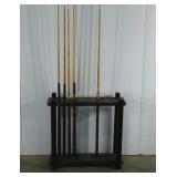 Pool accessory rack with 5 cues, seller code 26,
