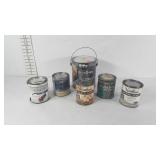 Cans of wood stain/finish, partial cans